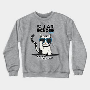 Purrfect alignement - Solar Eclipse 2024 Crewneck Sweatshirt